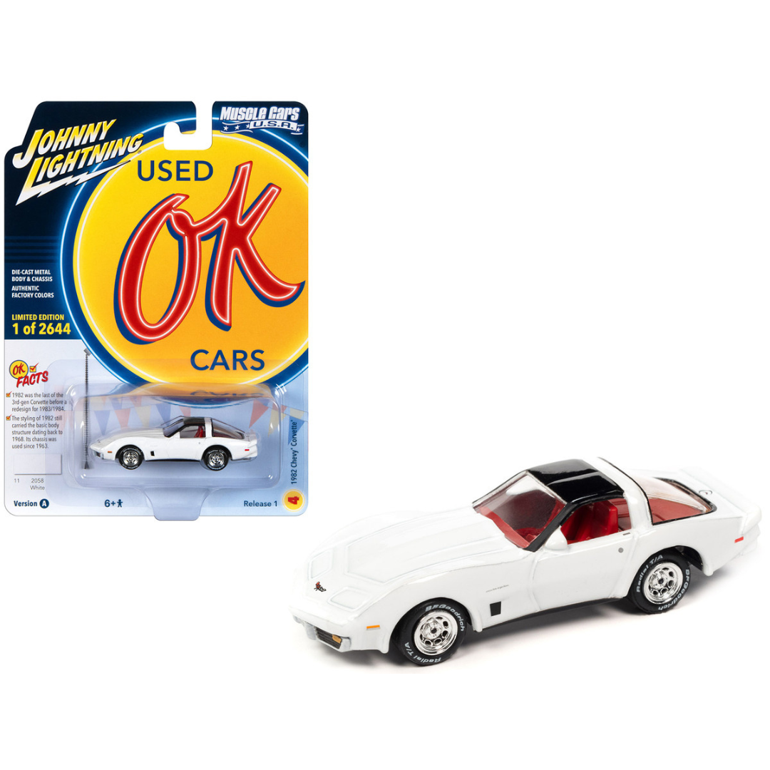 1982 Chevrolet Corvette Limited Edition "OK Used Cars" 2023 Series 1/64 Diecast Model Car