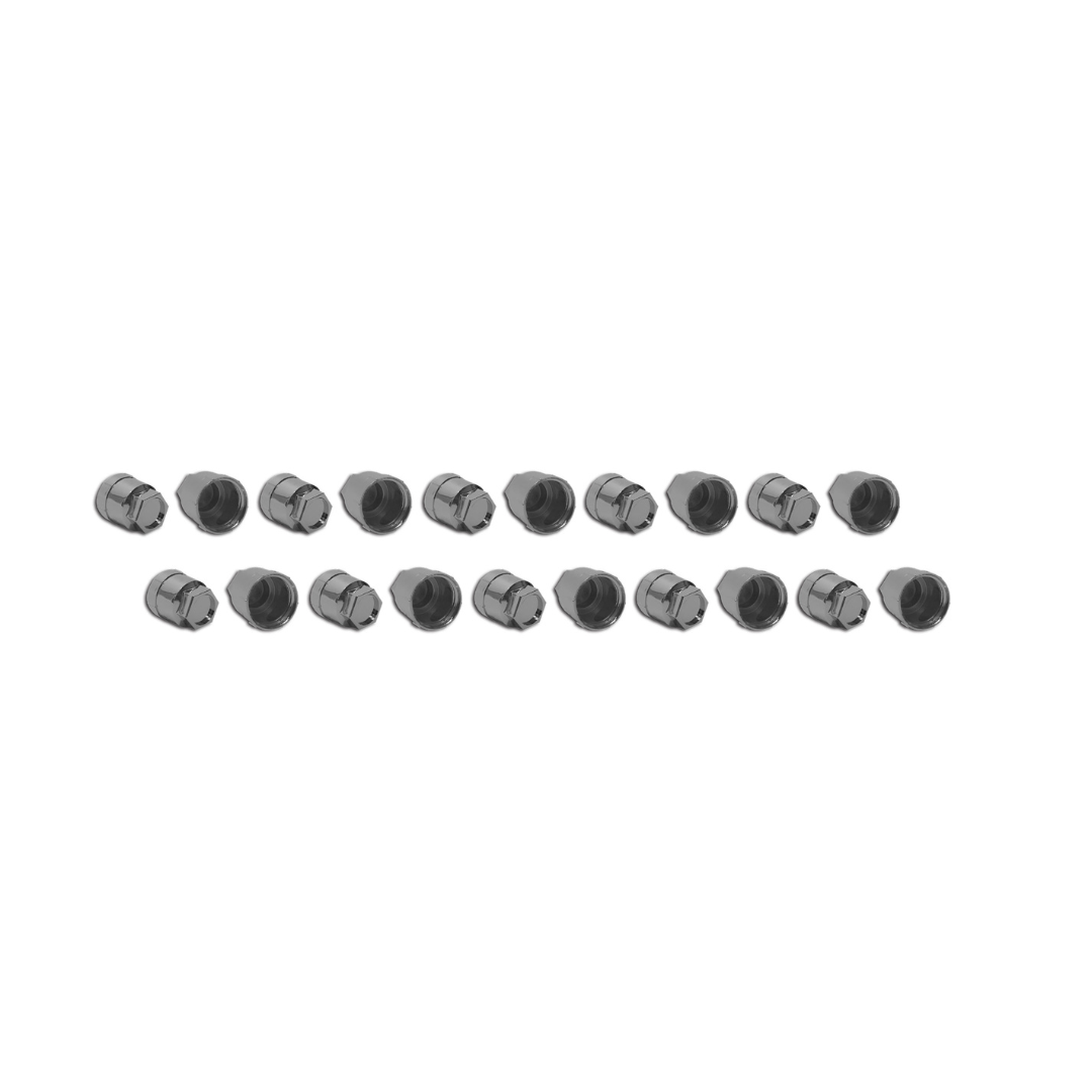 1985-1999 Corvette Lug Nut Covers Chrome - 20-Piece Set