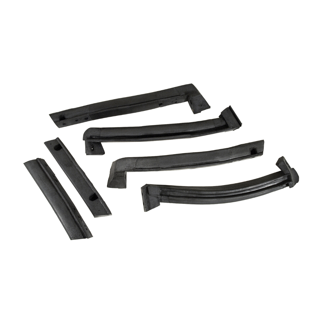 1986-1996 Corvette Weatherstrip - Convertible Top Roof Rails - 6pc - CA