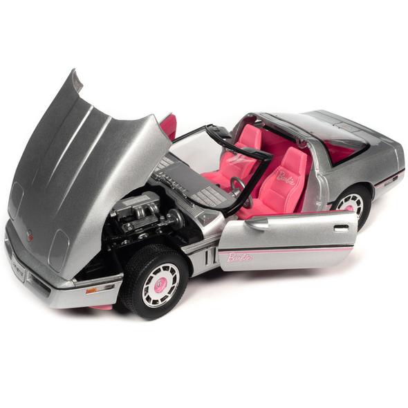 1986-c4-corvette-barbie-1-18-diecast-model-car-by-auto-world