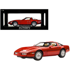1986 C4 Corvette Bright Red 1/18 Diecast Model Car by Autoart