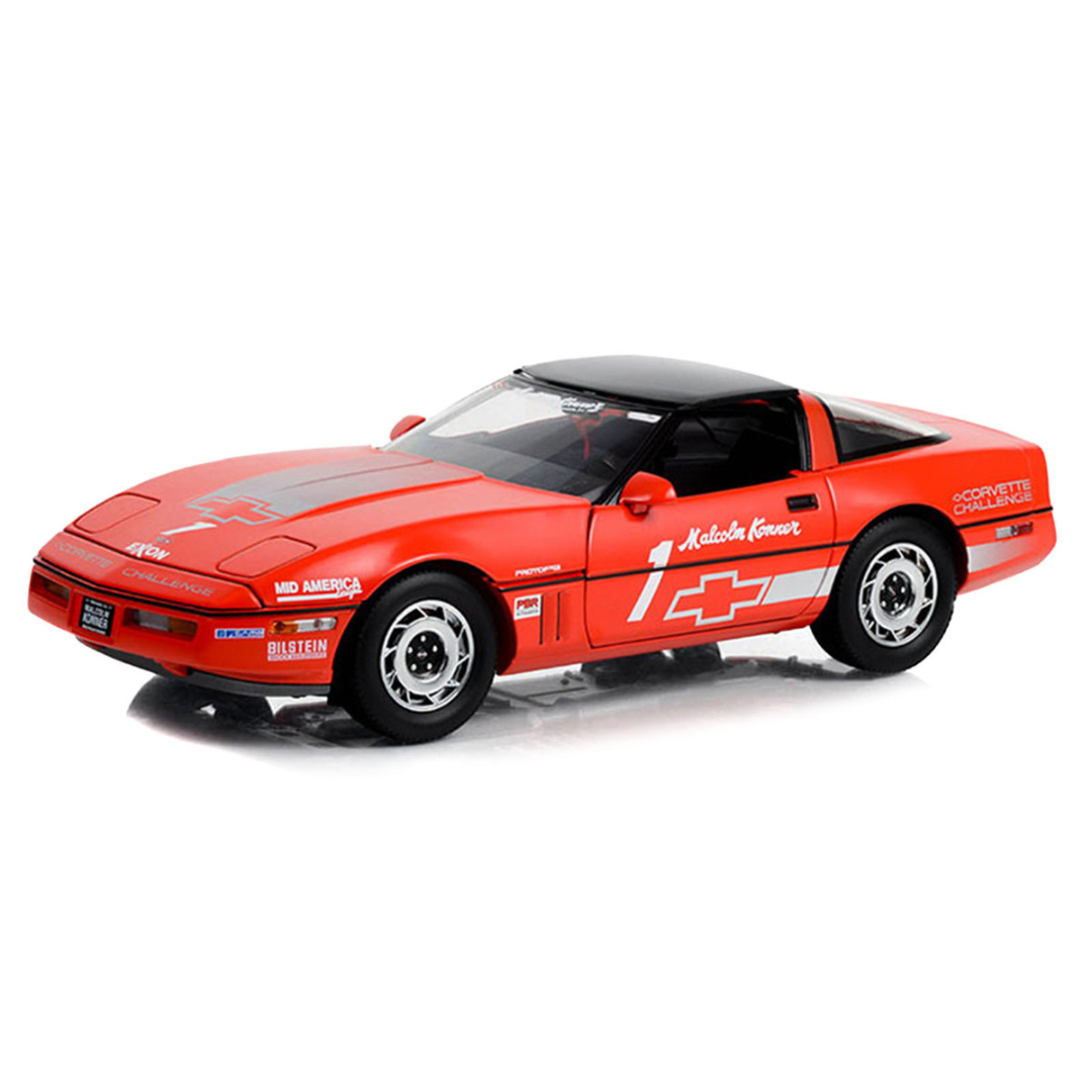 1988 Chevrolet Corvette C4 #1 Malcolm Konner "Corvette Challenge Race Car" Red with Black Top 1/18 Diecast Model Car