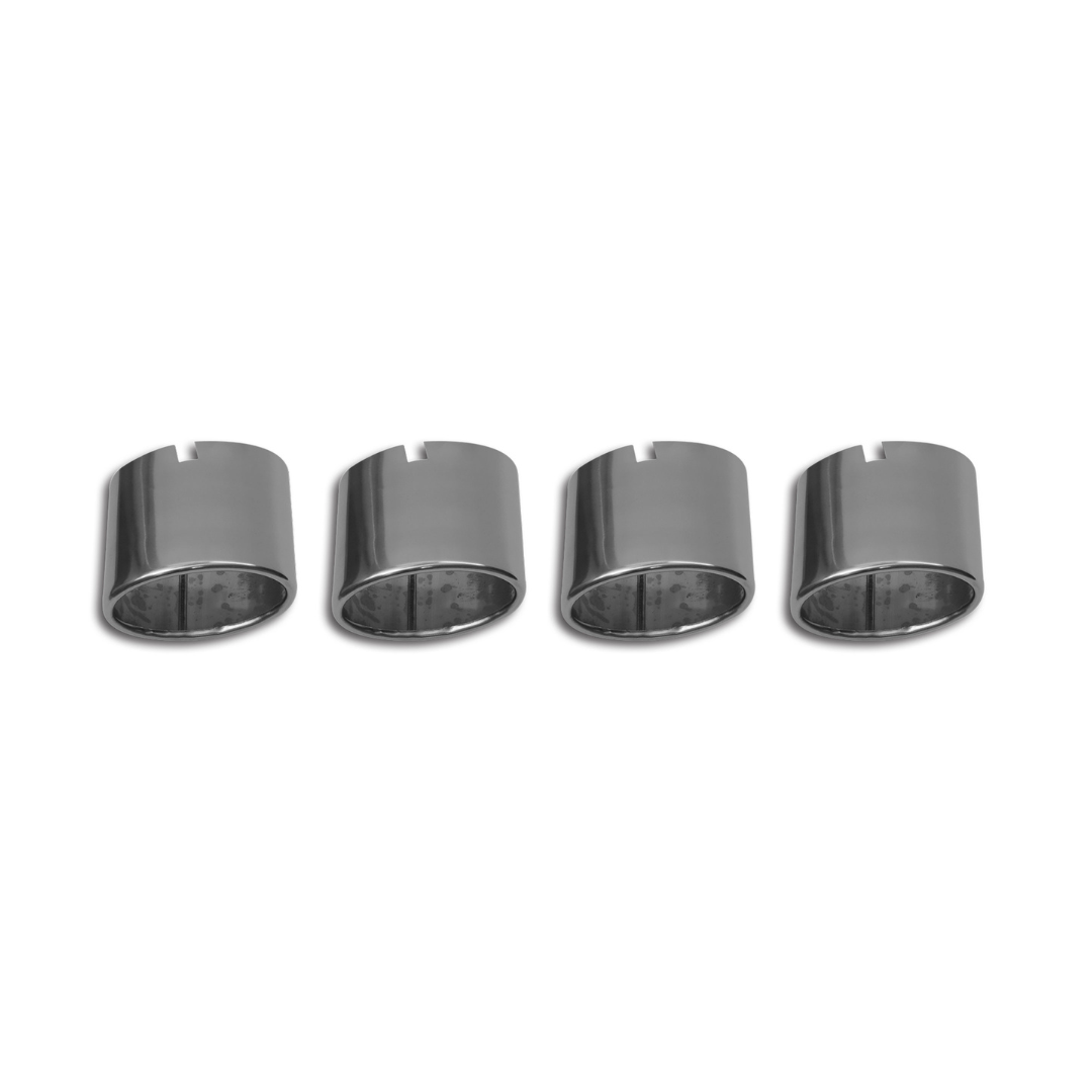 1997-2000 Corvette Exhaust Tips Stock Polished Stainless Steel 4 Piece Set - CA