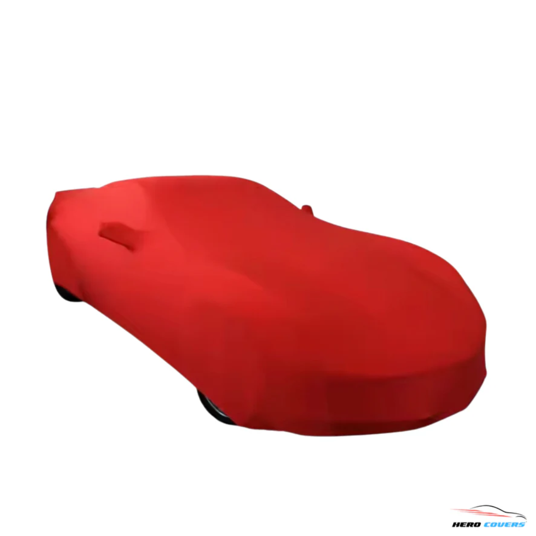 Copriauto Per C6 Corvette 2005-2013 - Nero E Rosso, Resistente Ai Raggi UV E Impermeabile