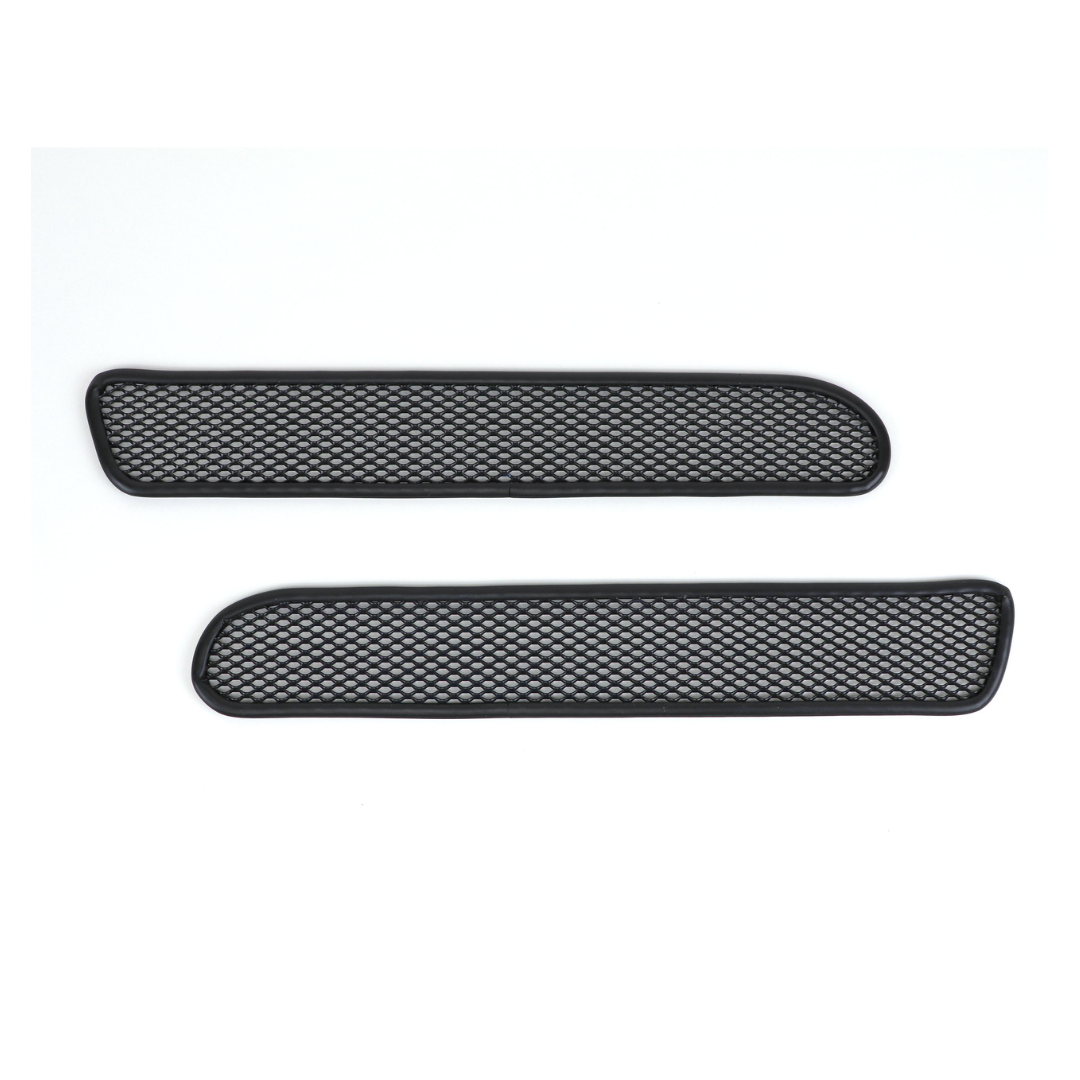 1997-2004 Corvette Fog Light Screens - Aluminum W/Black Finish - CA