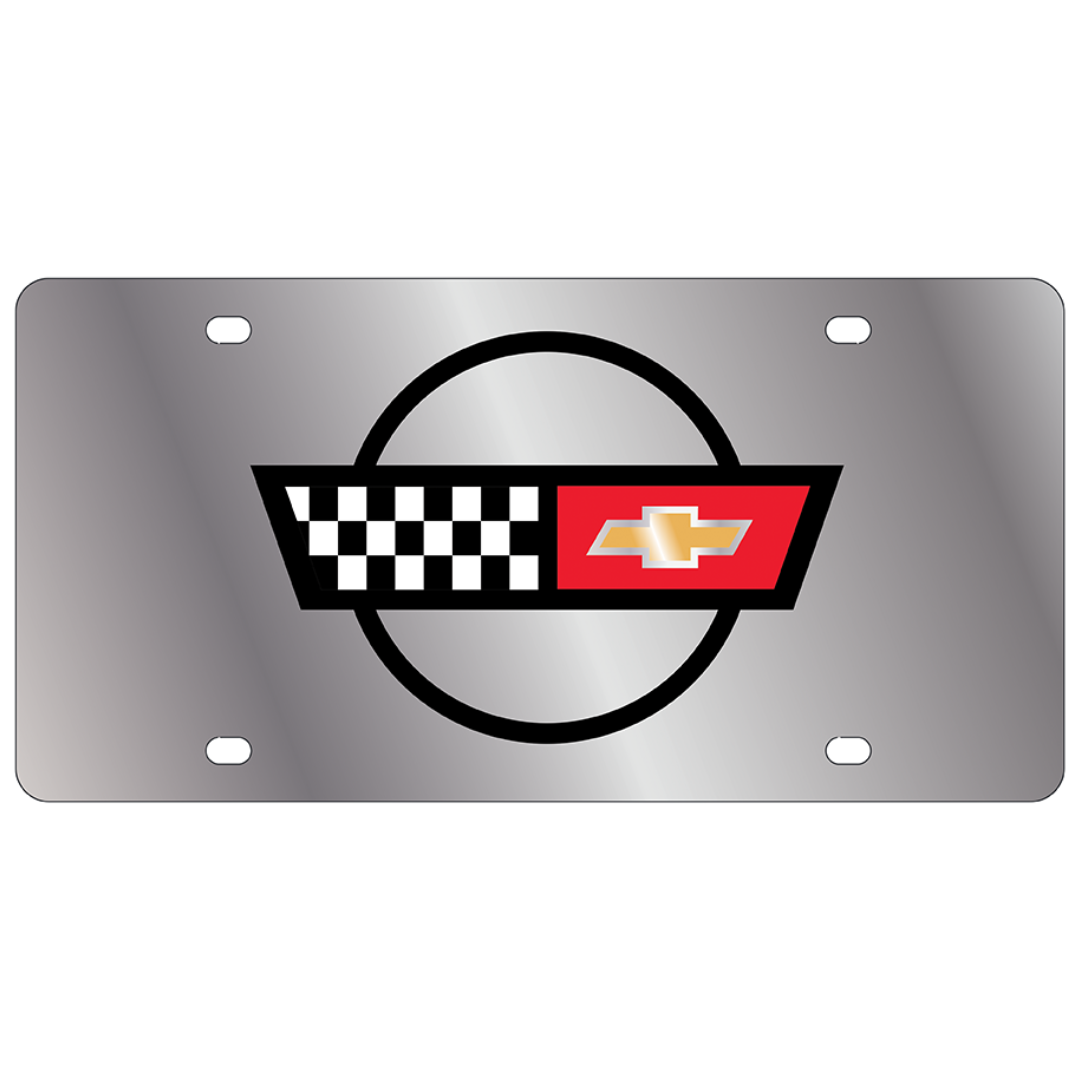 Chevrolet Corvette C4 Stainless Steel License Plate