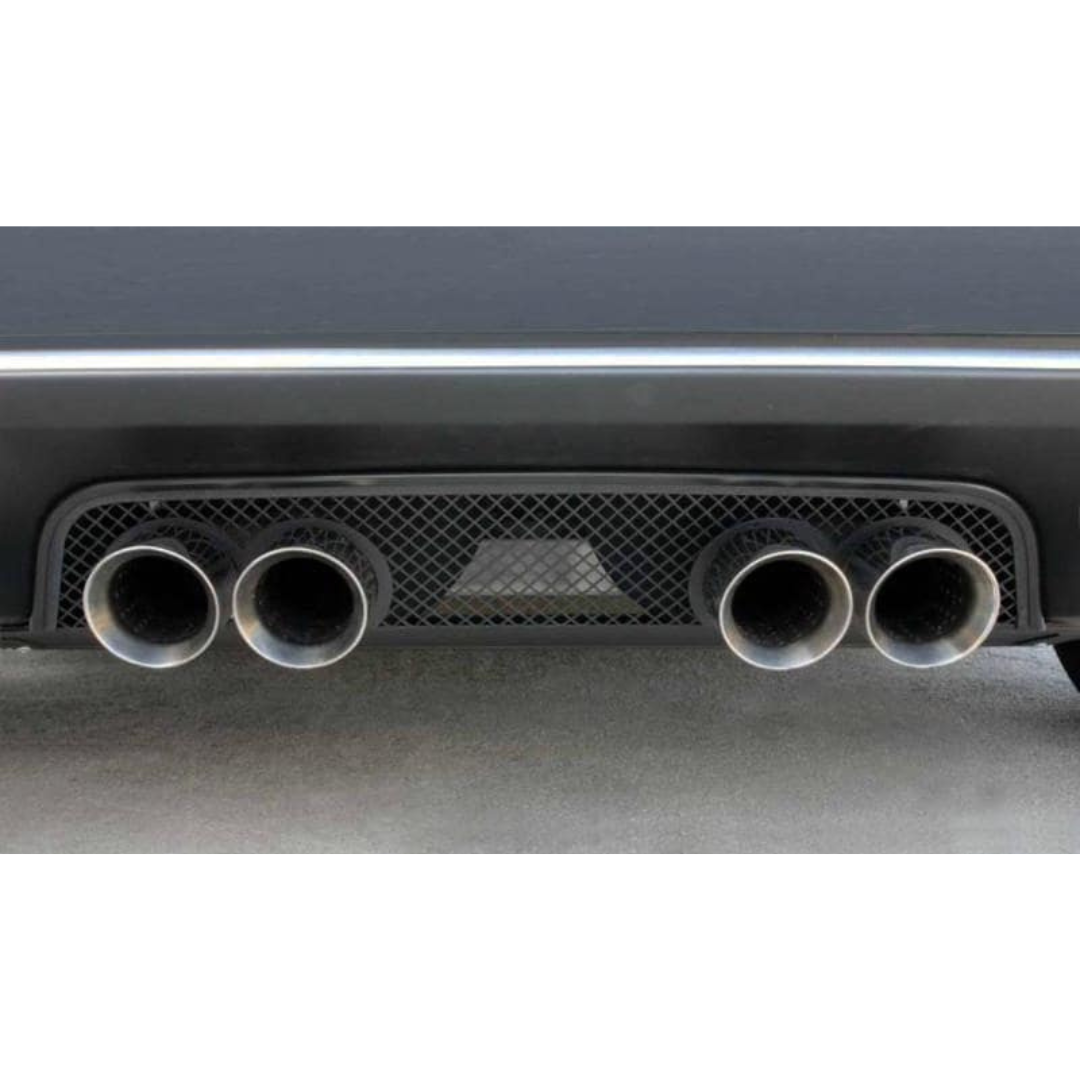 C6 Corvette Exhaust Filler Panel Laser Mesh "Blakk Stealth" Stainless Steel