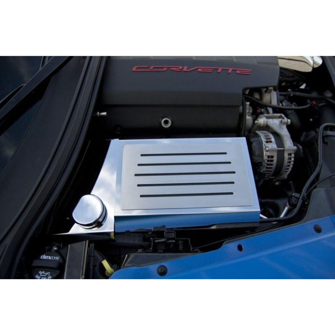 C7 Corvette Fuse Box Cover w/ Ribbed Slots and Colored Inlay