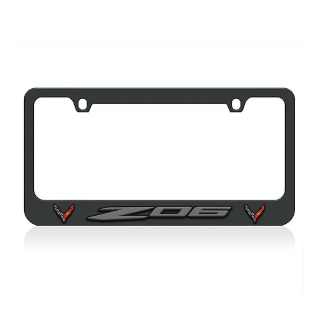 Chevrolet Corvette C8 Z06 Black License Plate Frame