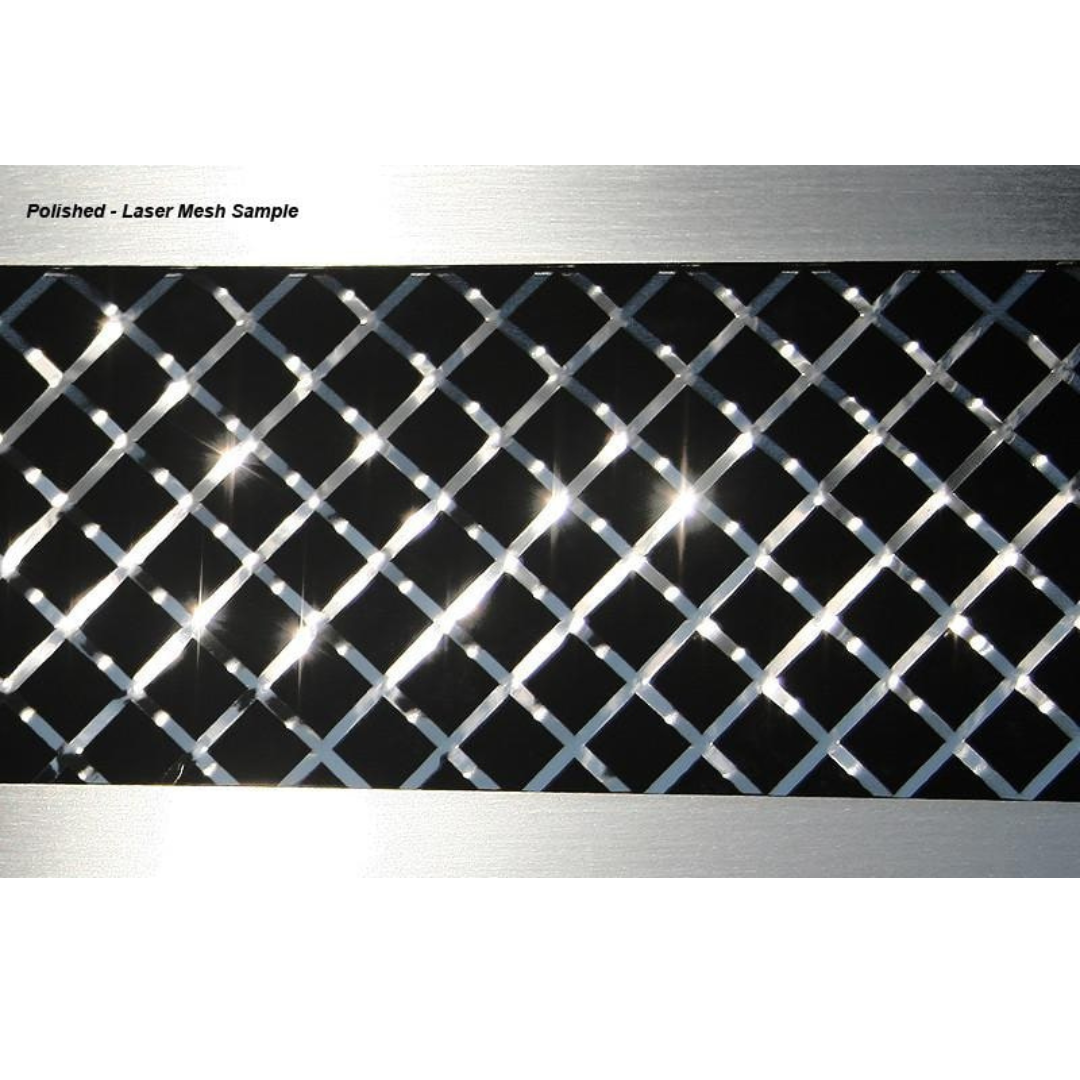 C5 Corvette Rear Side Marker Trim | 2pc Laser Mesh Polished Stainless Steel