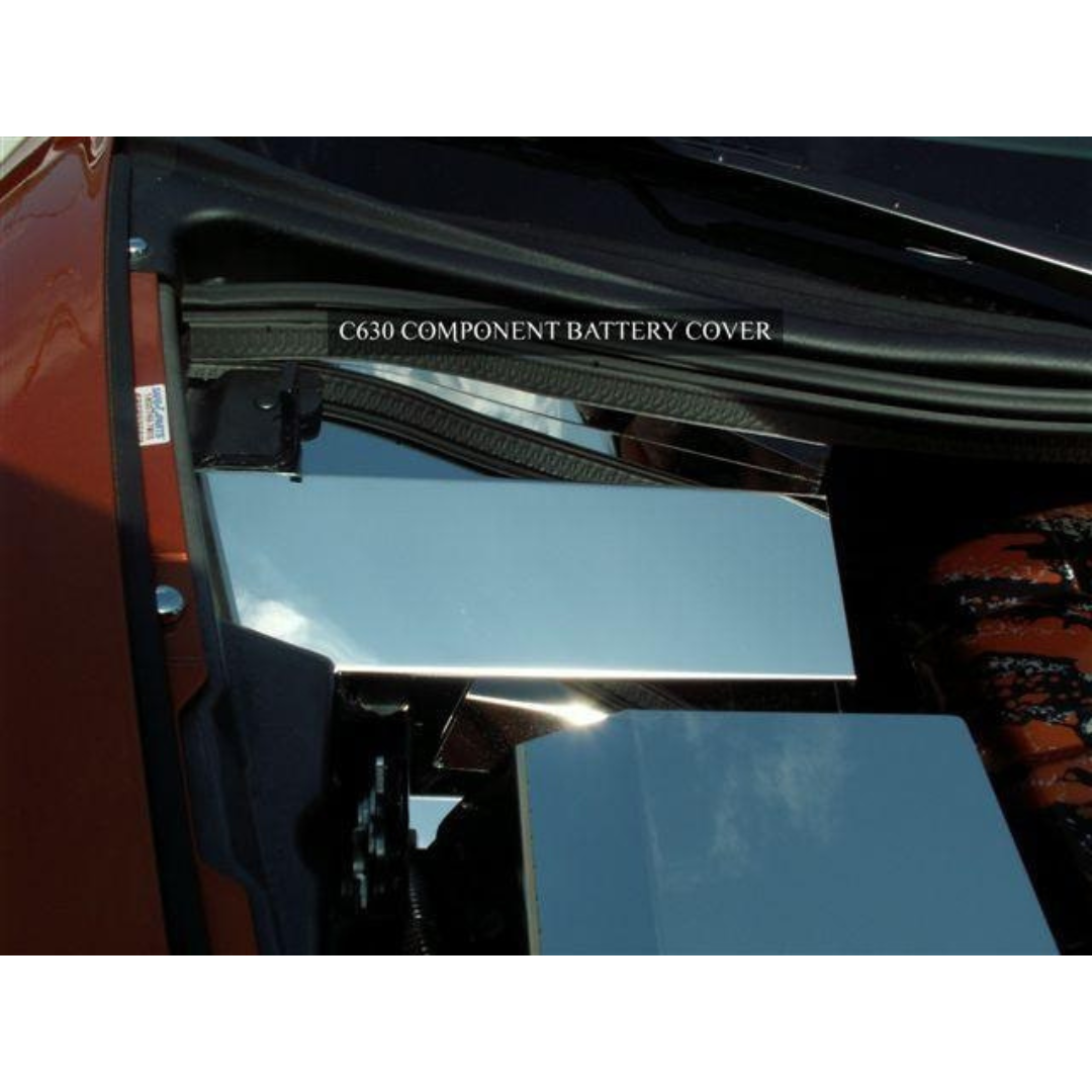 C6 Corvette Battery Cover - 2008-2013 Polished Stainless Steel