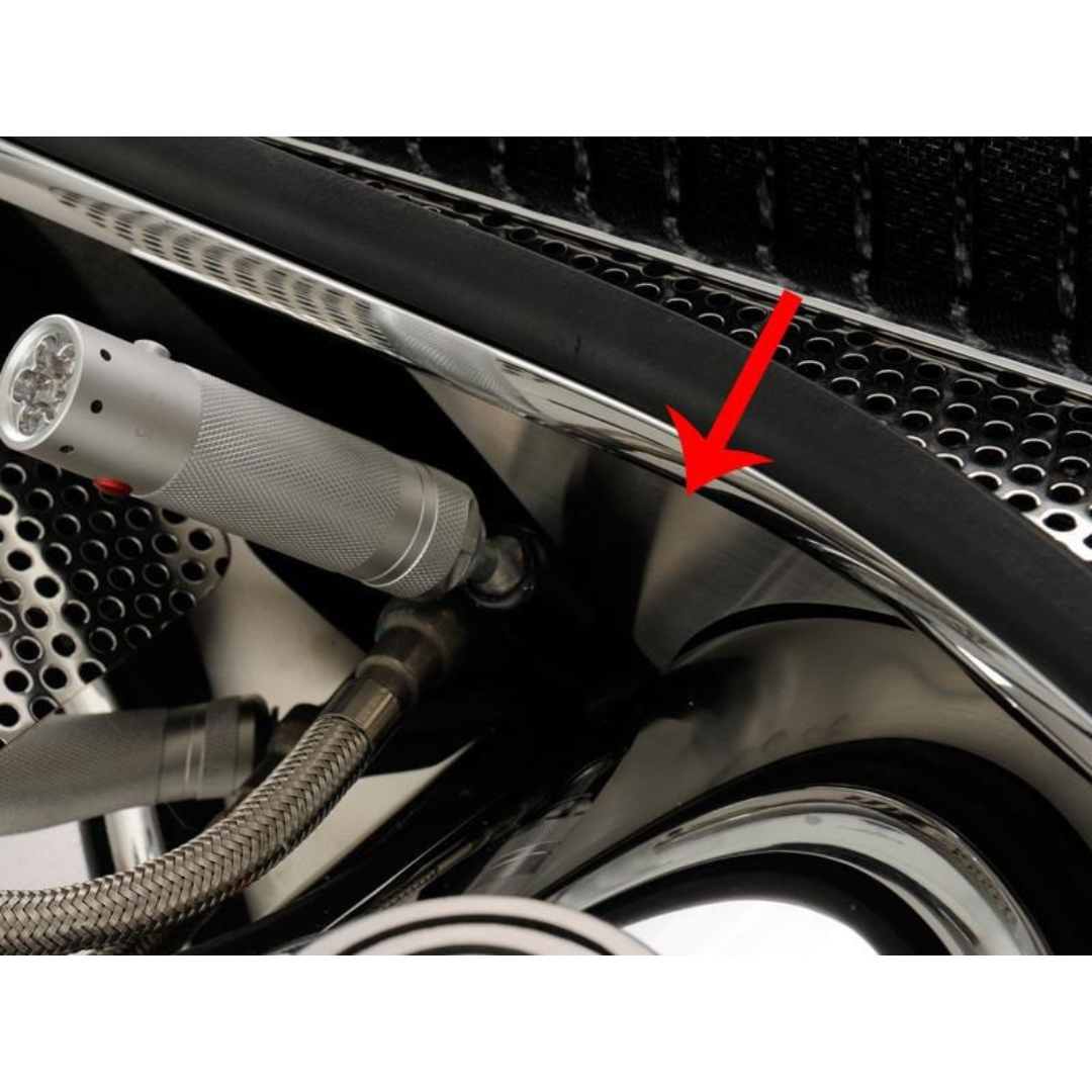C5 Corvette Firewall Cover - 2Pc Brushed Stainless Steel