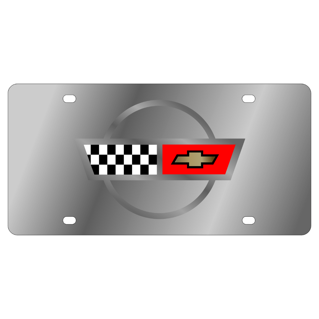 Chevrolet Corvette C4 Stainless Steel License Plate