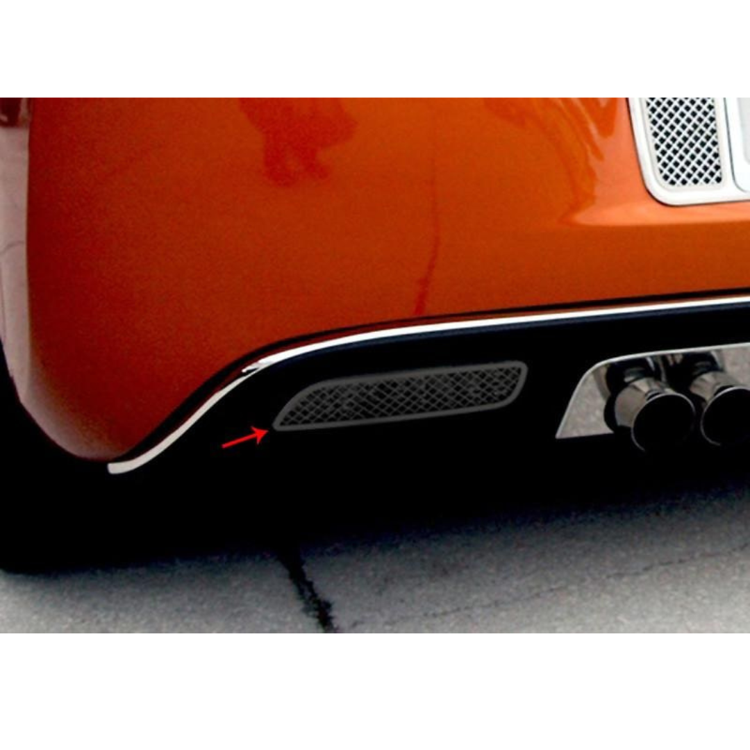 C6 Corvette Reverse Light Grilles "Blakk Stealth" Laser Mesh