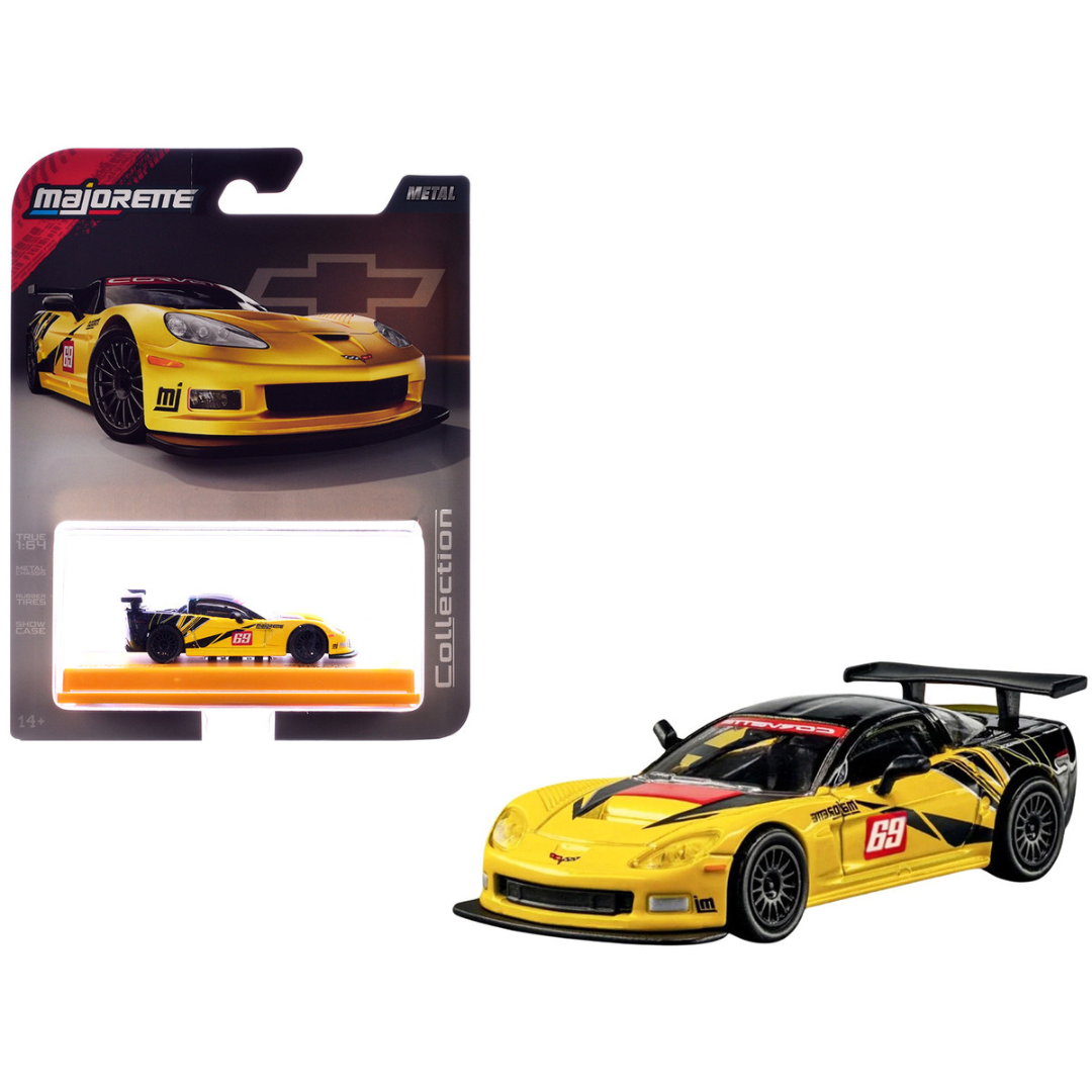 2005 Chevrolet Corvette C6R #69 Yellow and Black "Collection" Series 1/64 Diecast Model Car