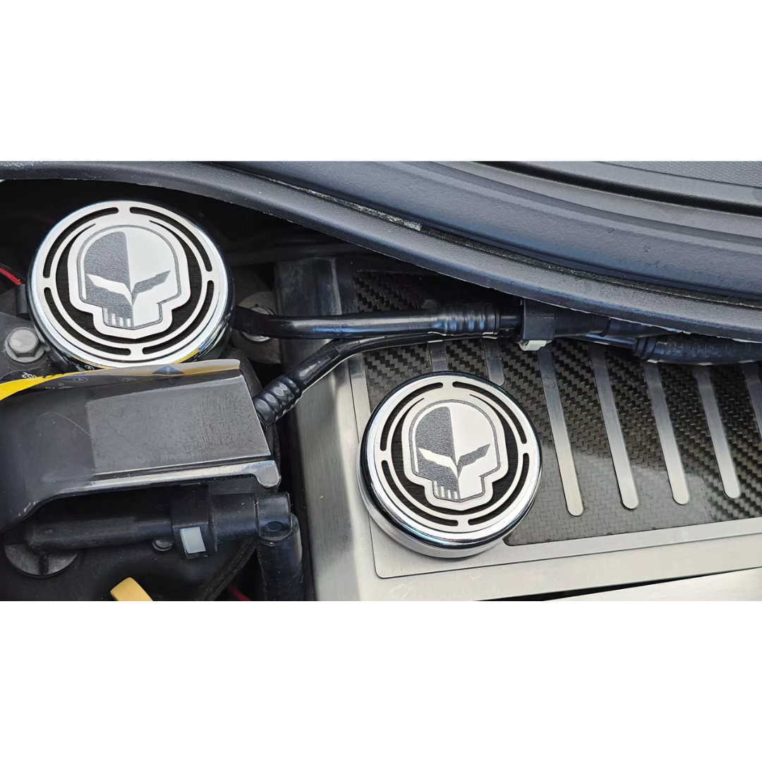 2014-2019 C7 Stingray Z06/ZR1/Grand Sport Fluid Cap Covers  JAKE Style Automatic Transmission 5Pc | Choose Color
