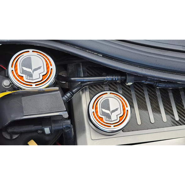 2014-2019 C7 Stingray Z06/ZR1/Grand Sport Fluid Cap Covers  JAKE Style Automatic Transmission 5Pc | Choose Color