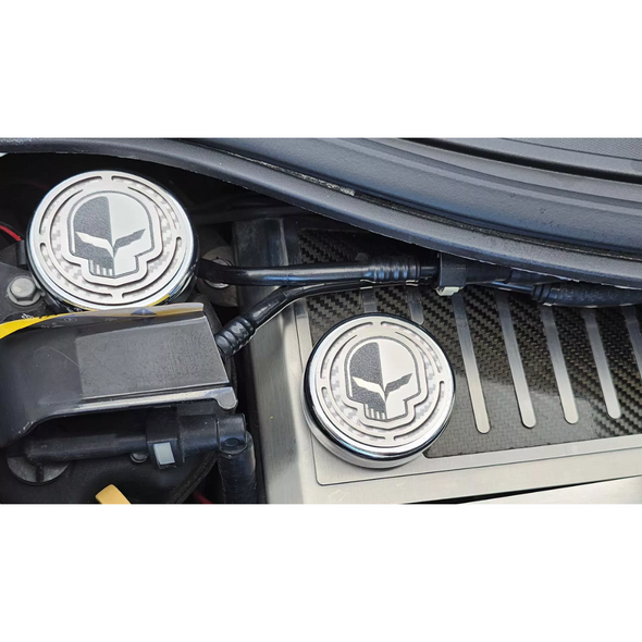 2014-2019 C7 Stingray Z06/ZR1/Grand Sport Fluid Cap Covers  JAKE Style Automatic Transmission 5Pc | Choose Color