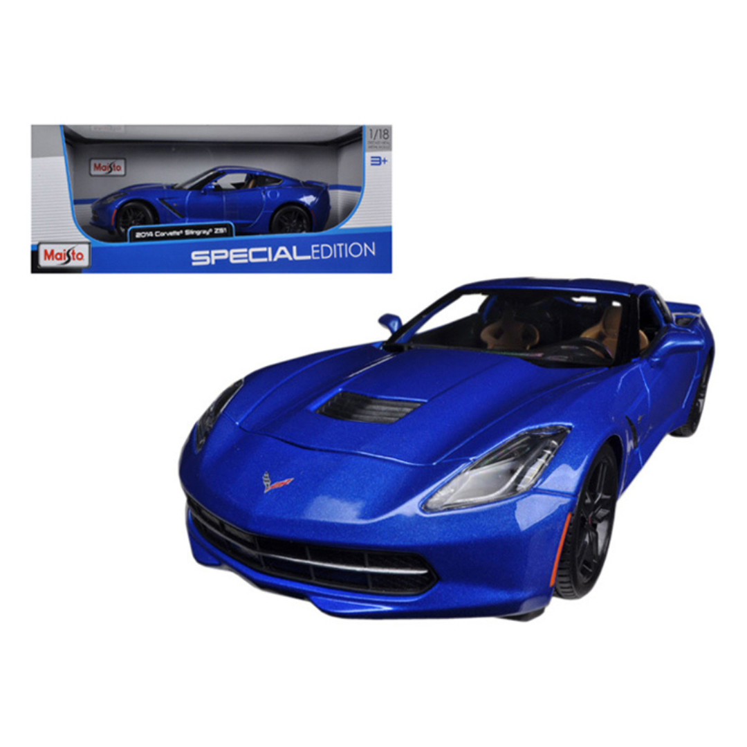 2014 Chevrolet Corvette Stingray C7 Z51 Blue 1/18 Diecast