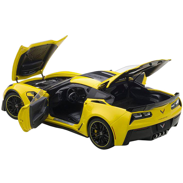 2016 Corvette C7 Z06 C7R Edition Racing Yellow 1/18 Model Car by Autoart