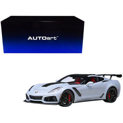 2019 Chevrolet Corvette ZR1 C7 Ceramic Matrix Gray Metallic 1/18 Model Car by Autoart