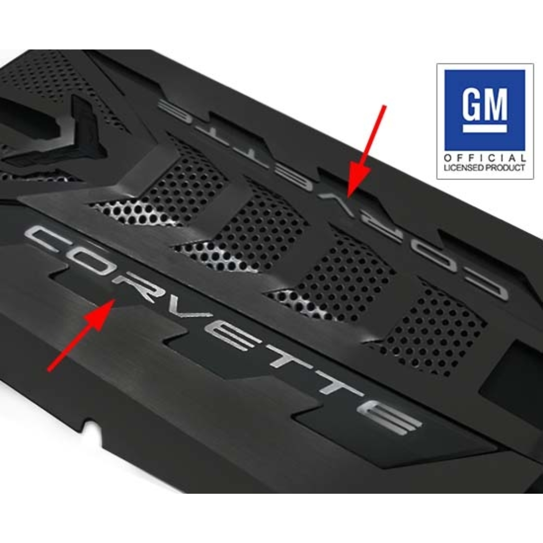 2020-2024 C8 Corvette Coupe - Engine Shroud CORVETTE Lettering | Stainless Steel (Brushed OR Polished Finish)