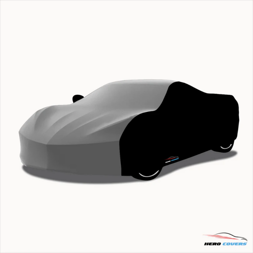 Copriauto Per C6 Corvette 2005-2013 - Nero E Rosso, Resistente Ai Raggi UV E Impermeabile