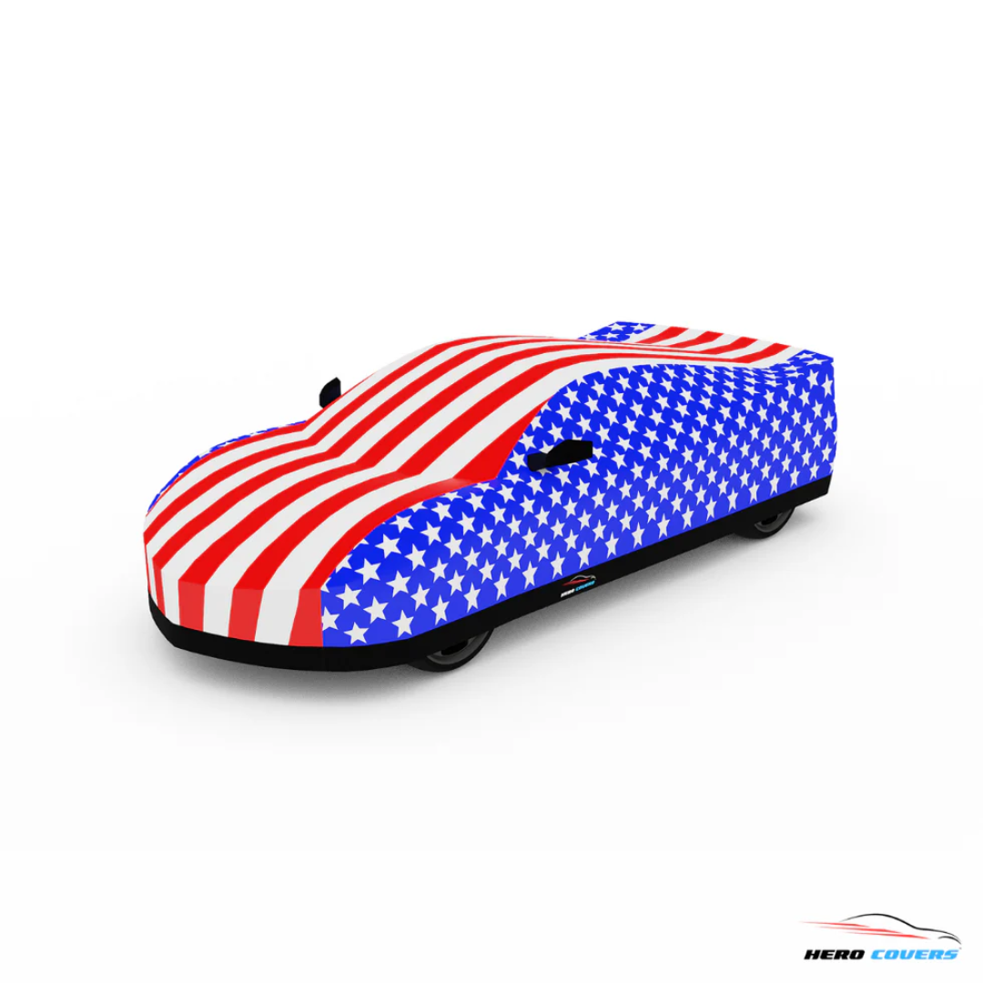 1963-1967 C2 Corvette American Flag Car Cover