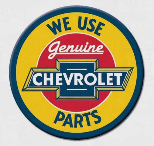1953-2025 Corvette We Use Genuine Chevrolet Parts Round Magnet - CA-204999-Corvette-Store-Online