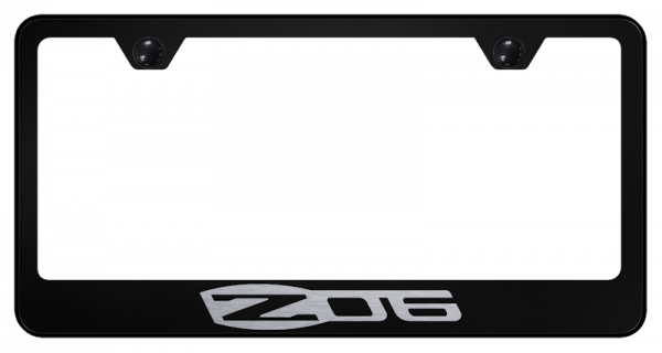 2005-2019 Corvette License Plate Frame W/Laser Etched Z06 Logo - CA
