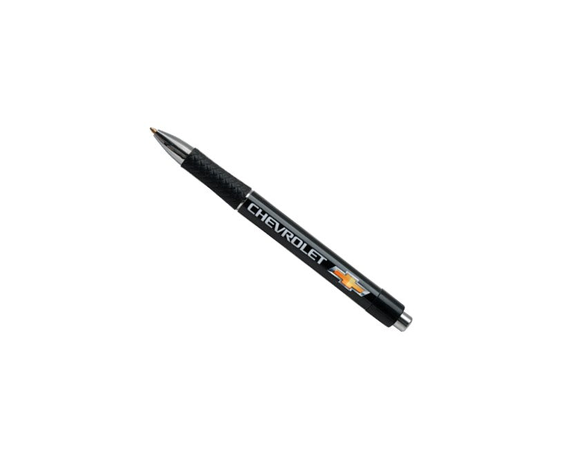 1953-2025 Corvette Gold Bowtie Elite Ballpoint Pen - White - CA-212756-Corvette-Store-Online