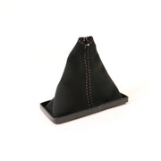C3 Suede Shift Boot - Black W/White Stitching-215030-Corvette-Store-Online