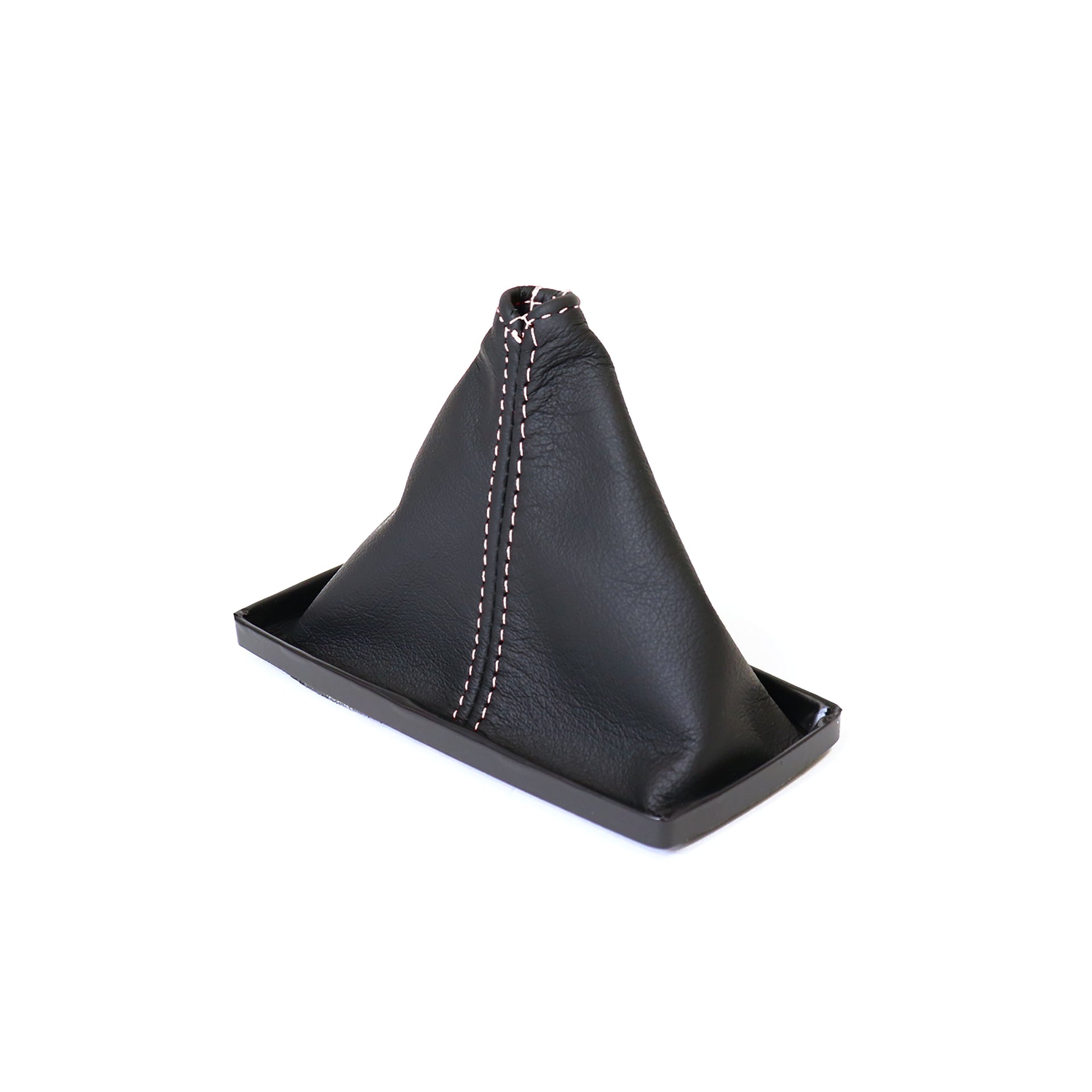 C3 Leather Shift Boot - Black W/White Stitching-215035-Corvette-Store-Online