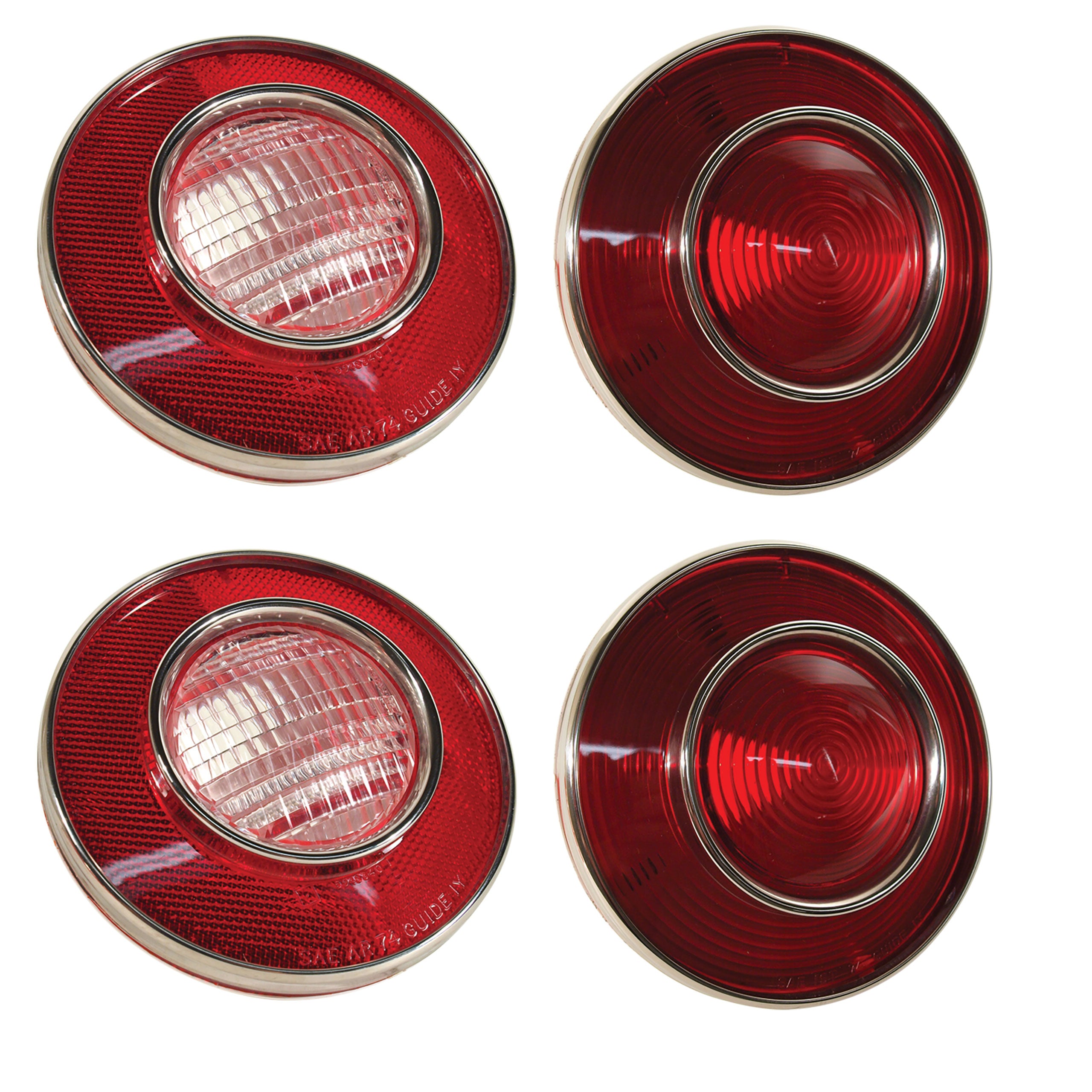 C3 Corvette 1974 Tail Light Set With Backup Lights 4-Piece