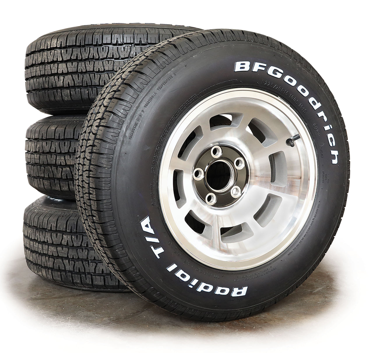 Reproduction-YJ8-Aluminum-Wheel-Set-W/BFG-Radial-T/A-255/60R15-Tires-22775-Corvette-Store-Online