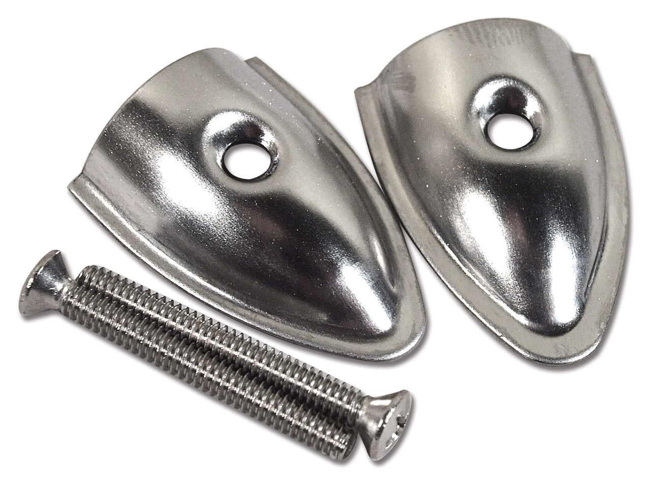 1956-1975 Corvette Convertible Top Trim End Caps & Screws. 4 Piece - CA-23542-Corvette-Store-Online