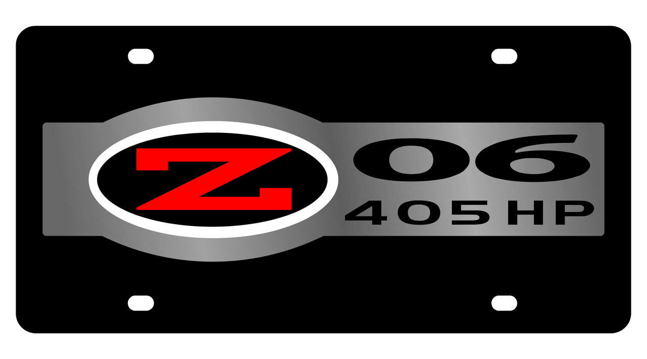 Chevrolet Corvette Z06 405HP Acrylic License Plate