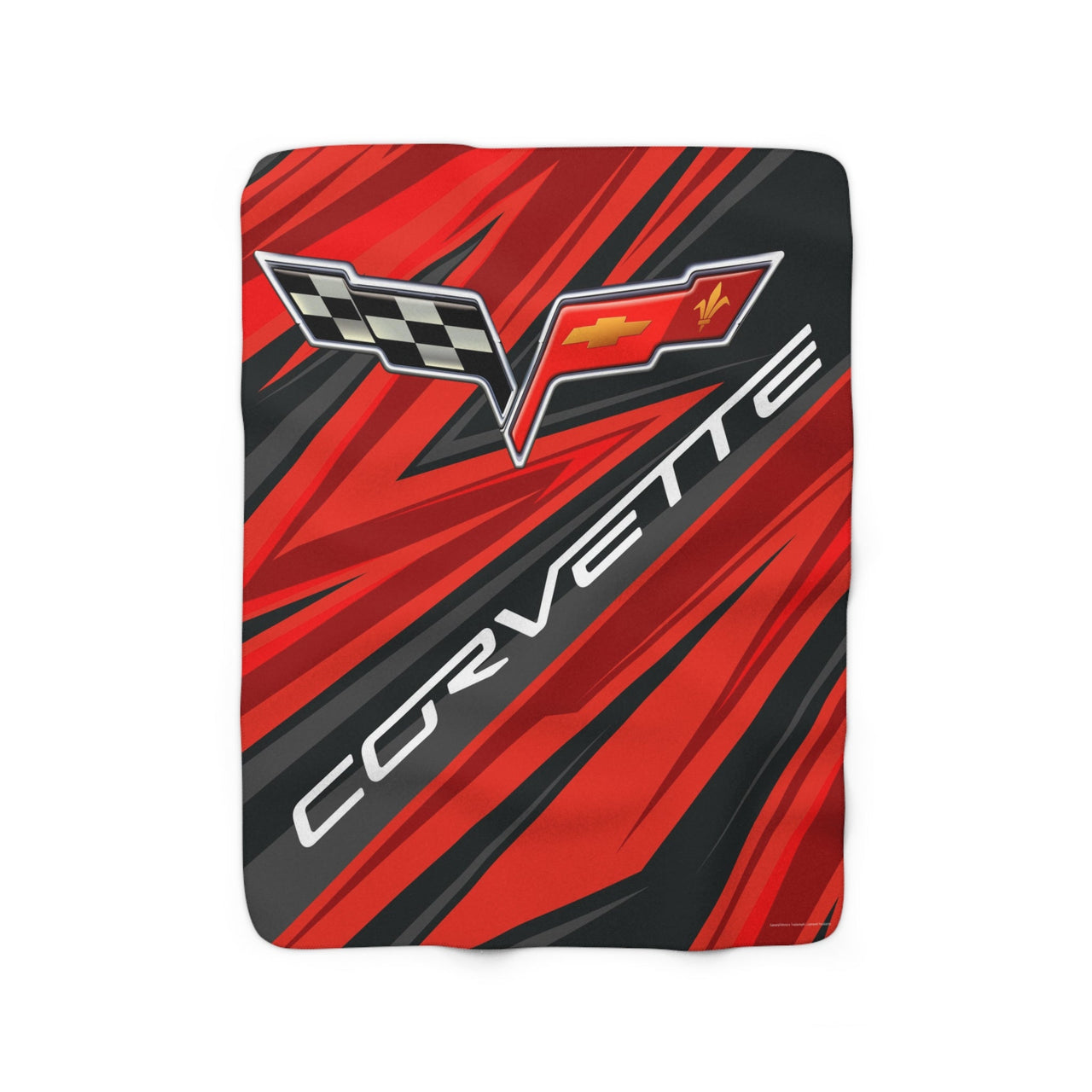 C6 Corvette Racing Decorative Diagonal Pattern Sherpa Blanket