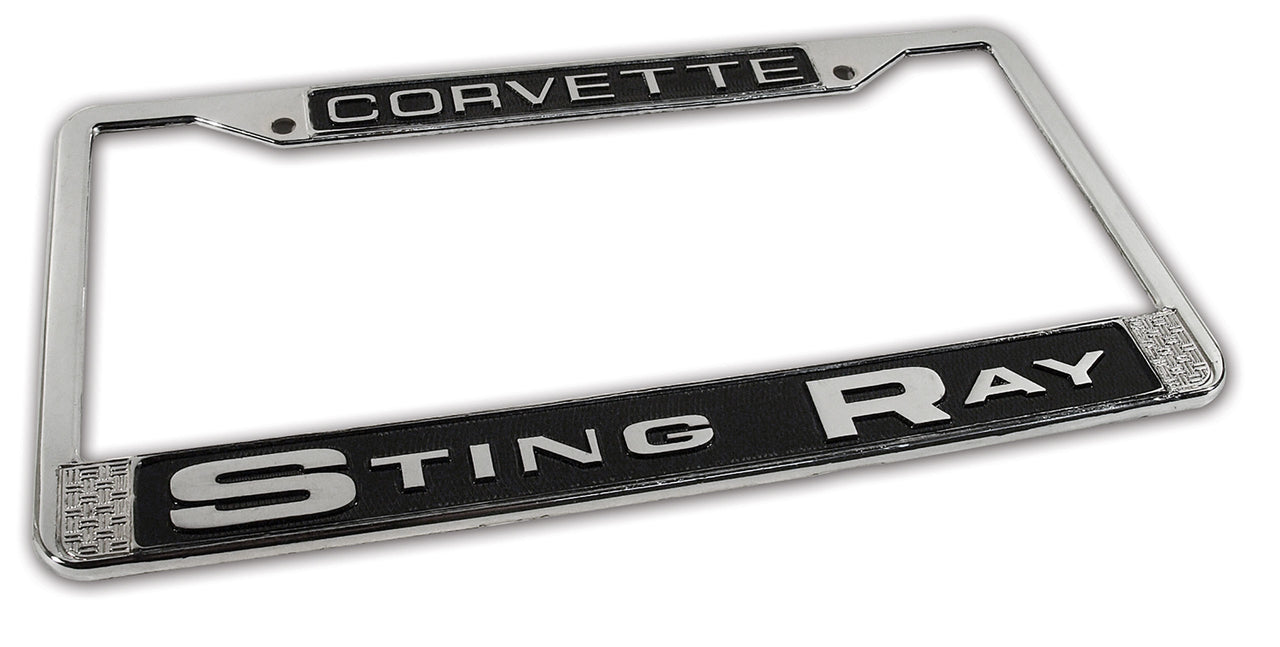 License-Plate-Frame-Stingray-Chrome-26883-Corvette-Store-Online