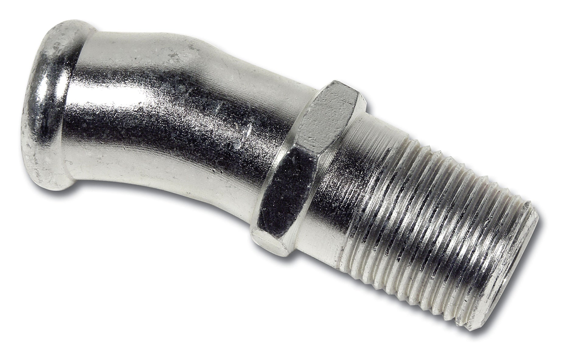 Water-Pump-Fitting-Curved-5/8-Inch-Lower-27385-Corvette-Store-Online