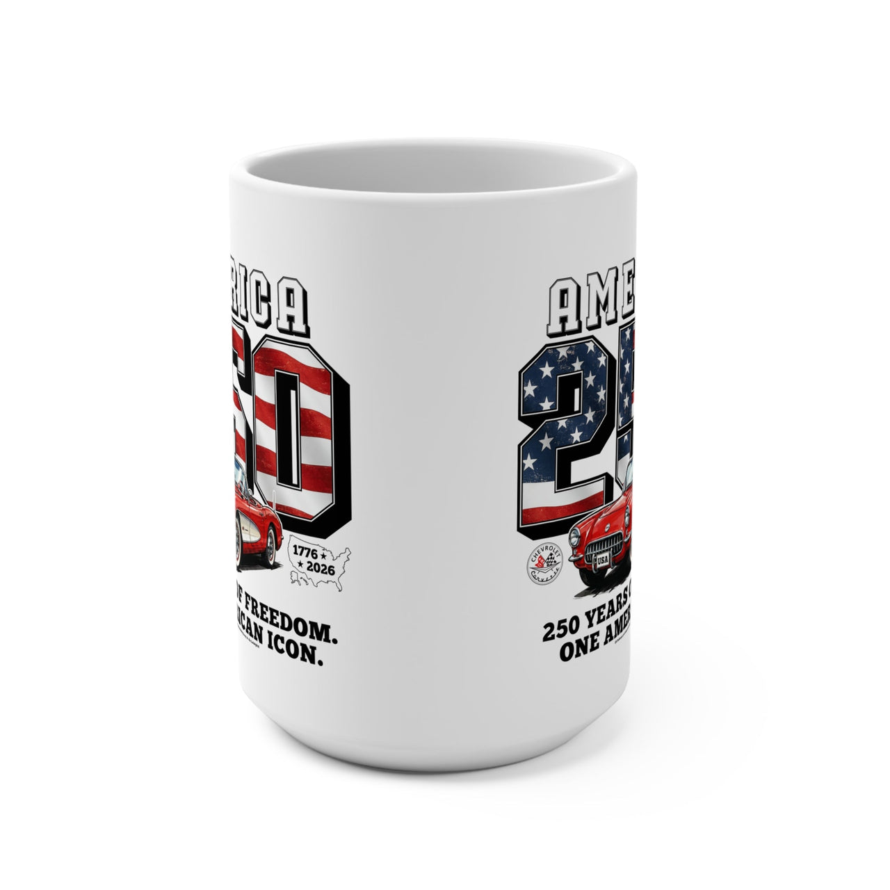 Corvette America 250 "250 Years of Freedom" Premium C1 Ceramic Mug – 15oz