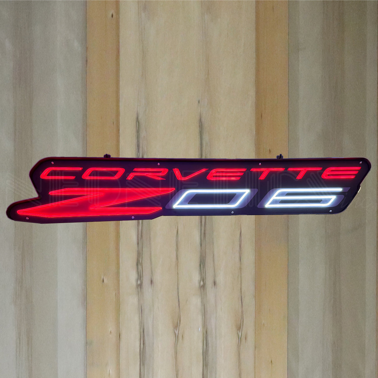 CORVETTE Z06 LED FLEX-NEON SIGN IN STEEL CAN