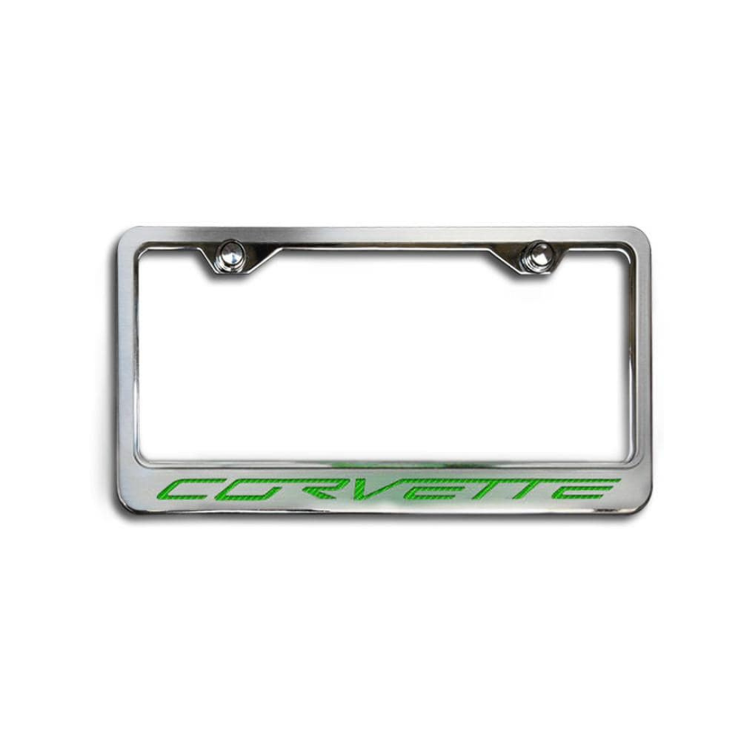 C6 Corvette License Plate Frame with "Corvette" Lettering