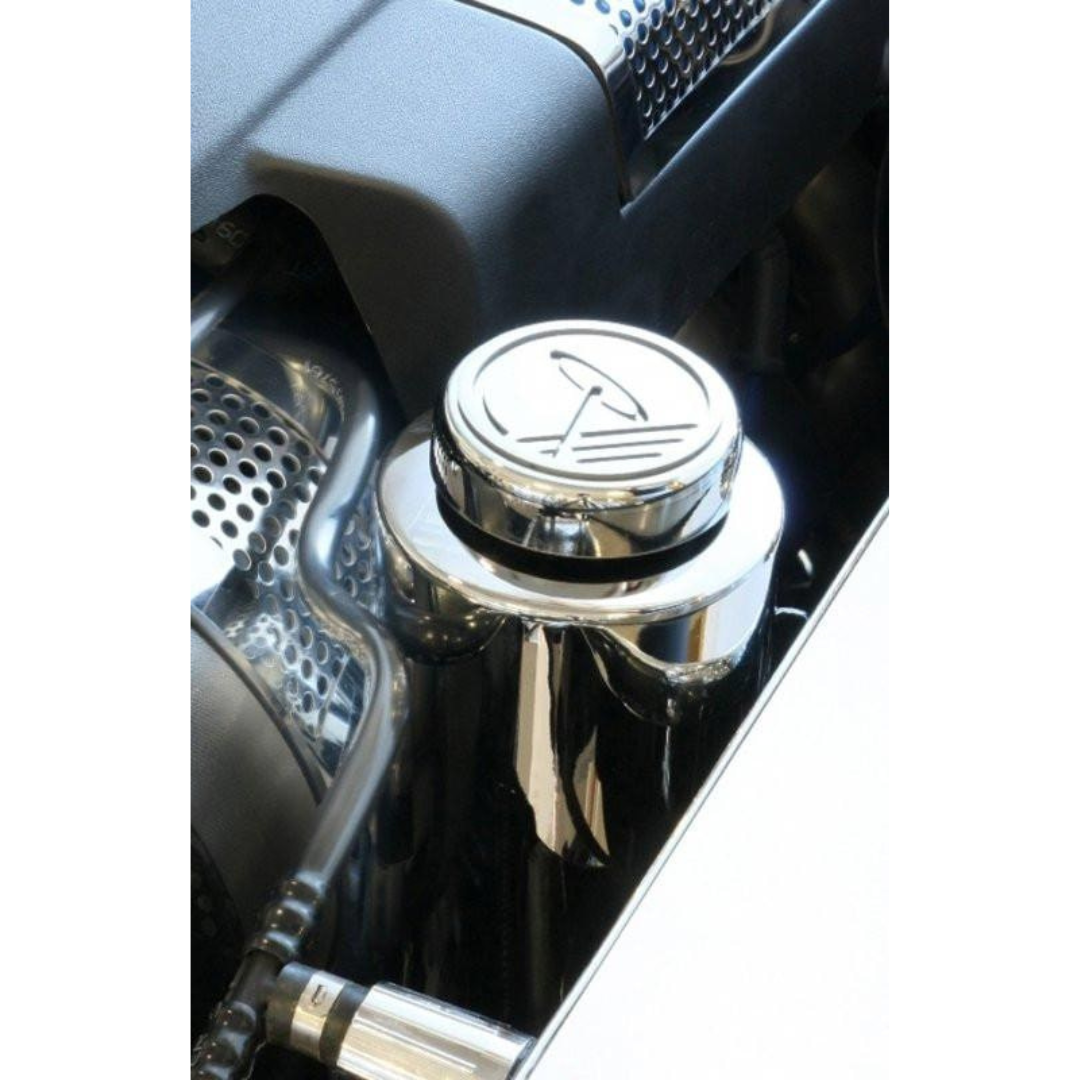 C6 Corvette ZR1 Power Steering Reservoir Cover - Polished Stainless Steel