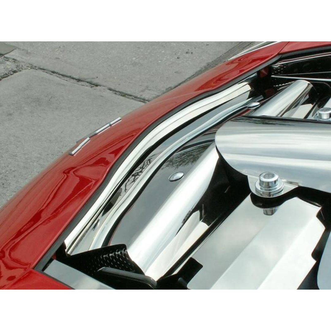 C6 Corvette Front Nose Cap - Polished Stainless Steel 2005-2013