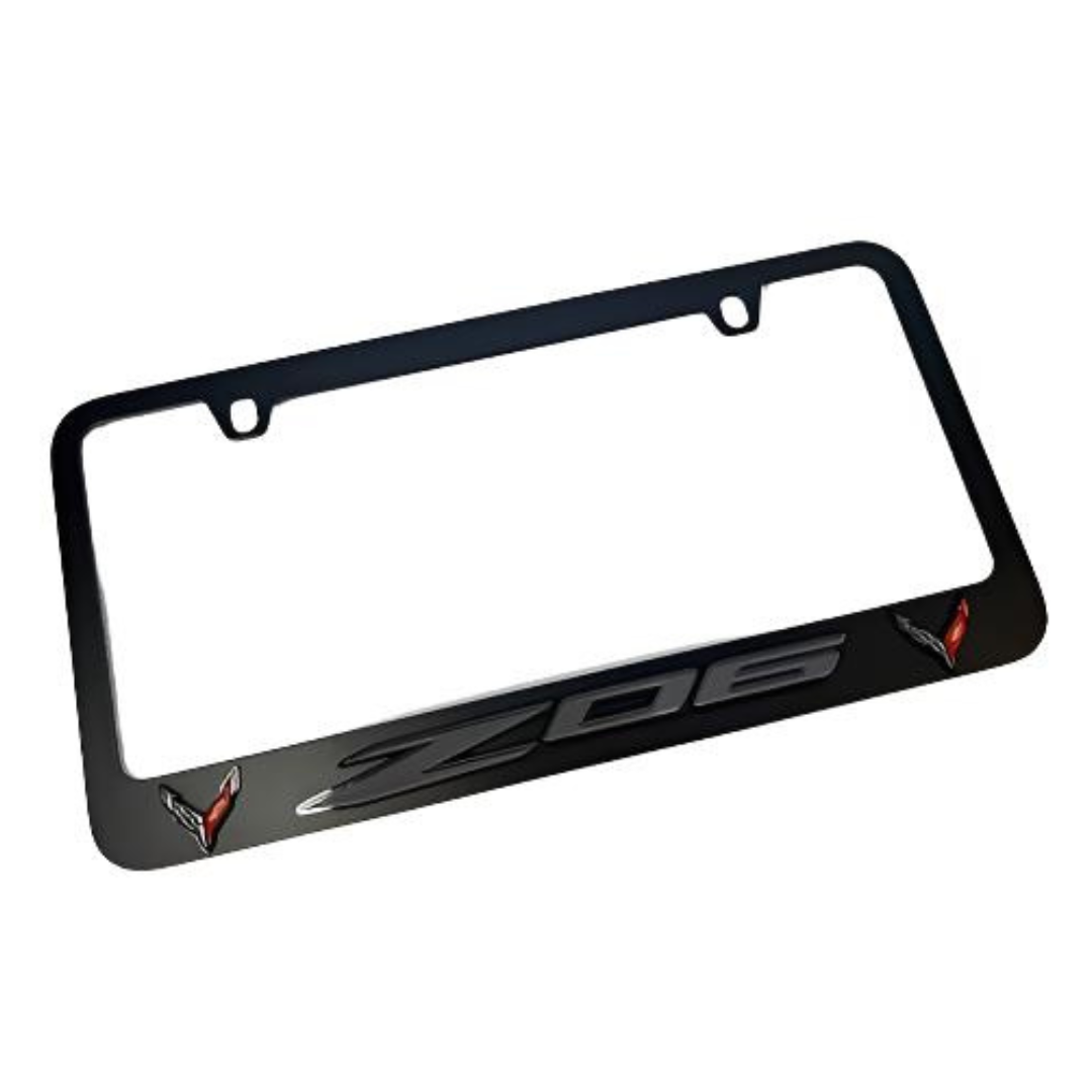 Chevrolet Corvette C8 Z06 Black License Plate Frame