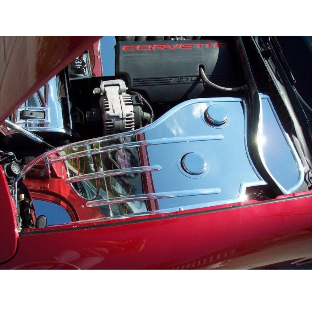 C5 Corvette Inner Fender Covers - Polished Stainless Steel