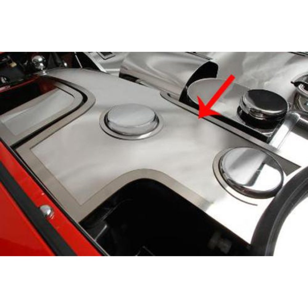 C5 Corvette Windshield Washer Fluid Tank Cover - Polished Stainless Steel (Manual)