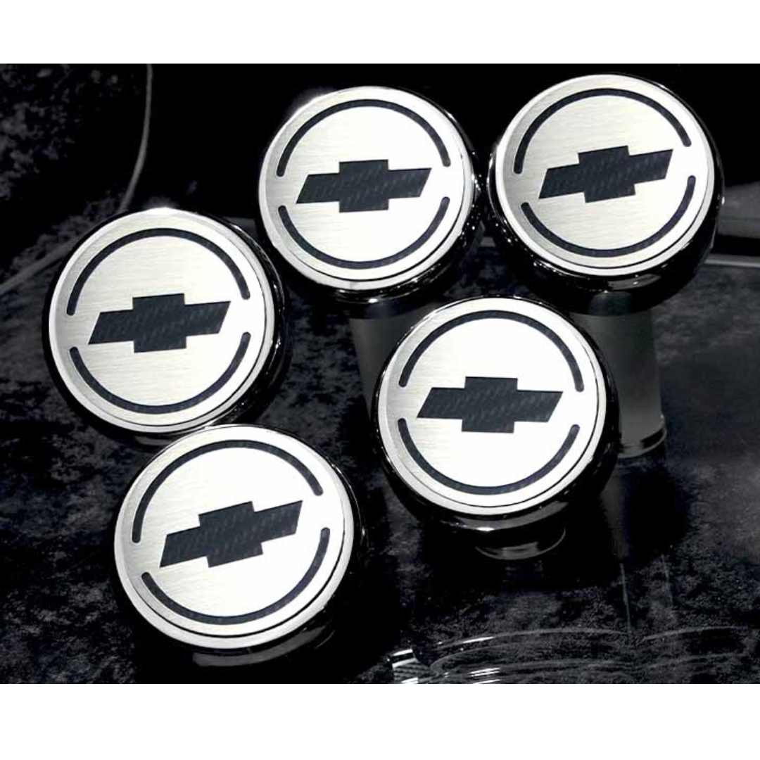 C5 and C6 Corvette Chevy Bowtie Engine Fluid Cap Cover 5Pc Set