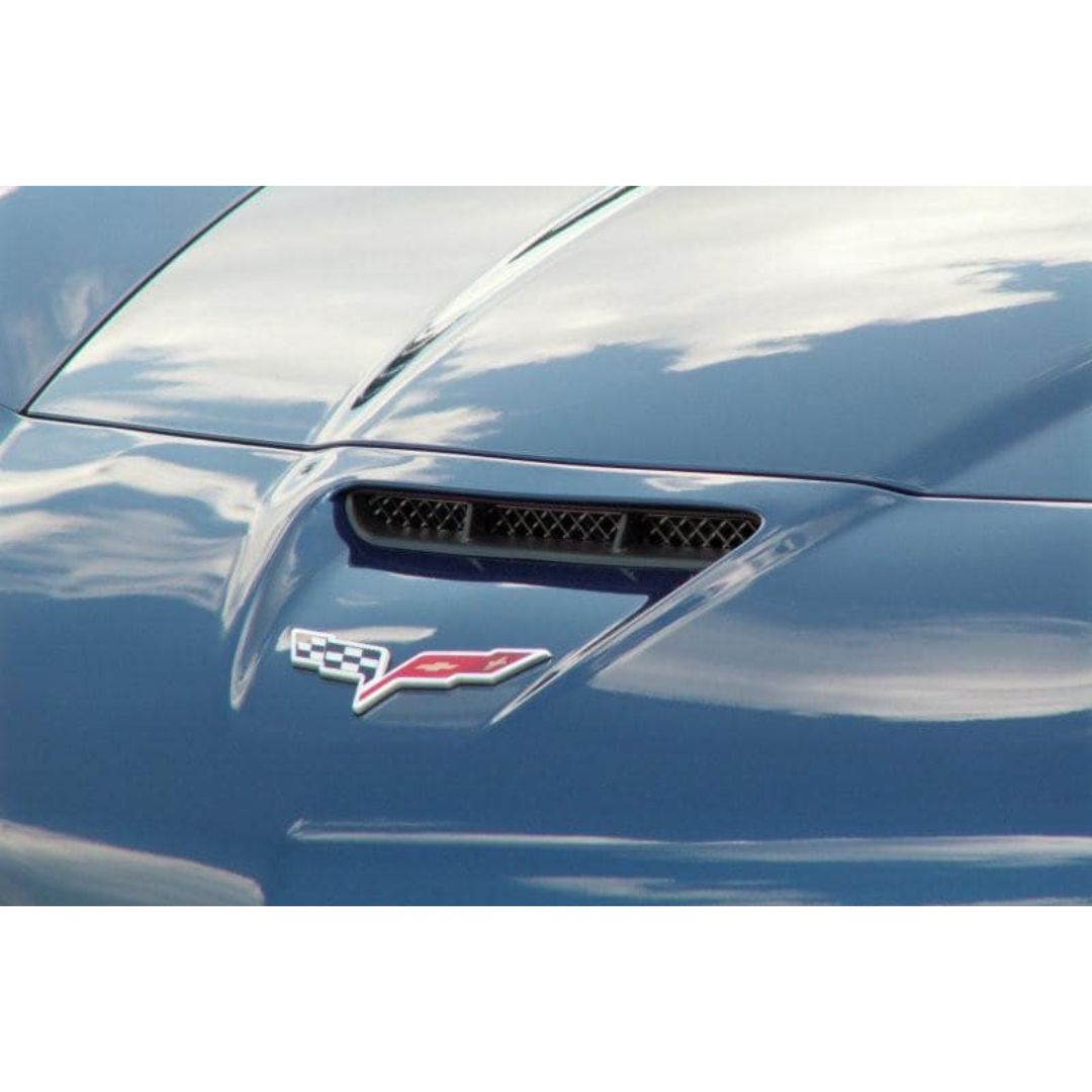 C6 Corvette Z06 / Grand Sport / ZR1 Hood Vent Grille "Blakk Stealth" Laser Mesh